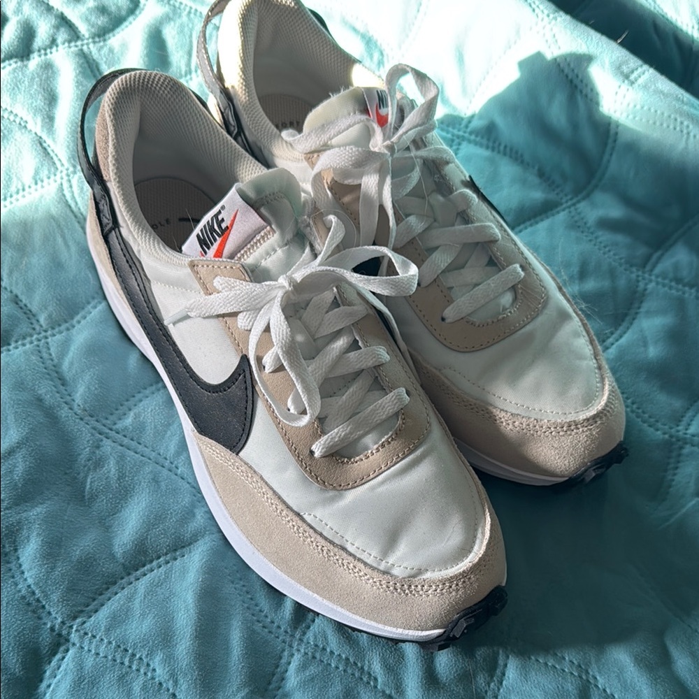 Nike White and Beige Sneakers